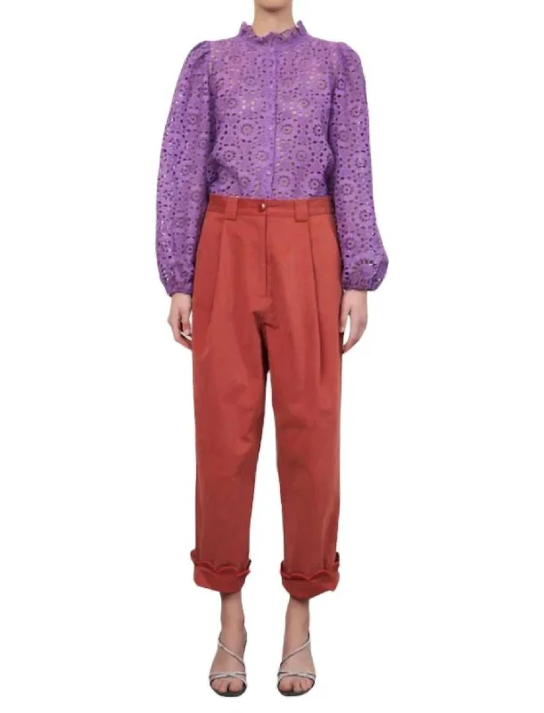 Seasonal Sale Saja Wide Leg Pants In Rust