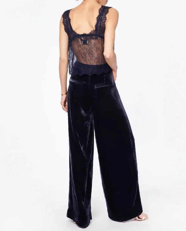 Markdowns Velvet Pants In Blue