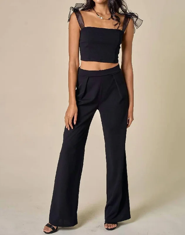 Limited Quantity Wide Leg Pants In Black