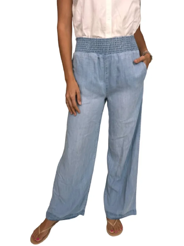 Year-End Sale Wide Leg Pants In Caribbean Wash