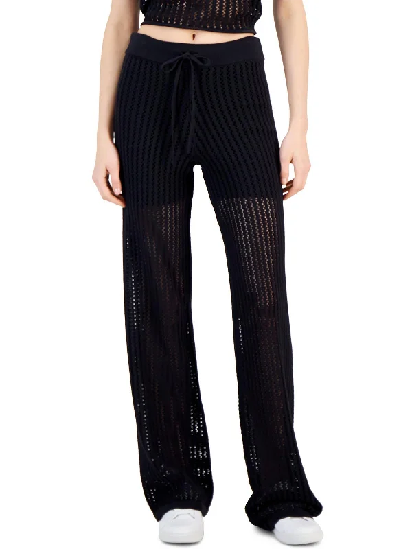 Final Clearance Womens Straight -Leg Long High-Waisted Pants
