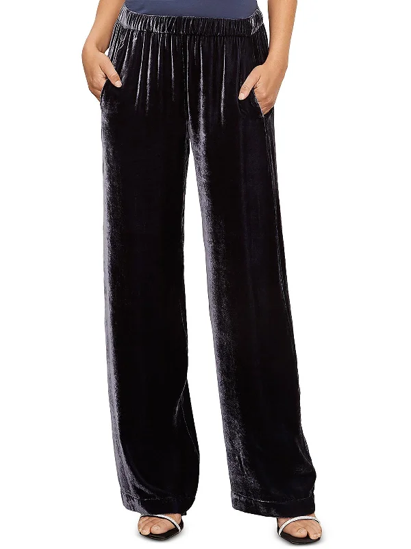 Year-End Sale Womens Velvet Wide Leg Dress Pants