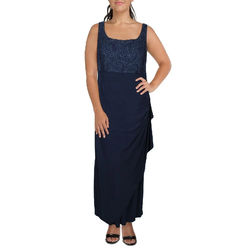 Customer Appreciation Sale Alex Evenings Womens Plus Glitter Long Evening Dress