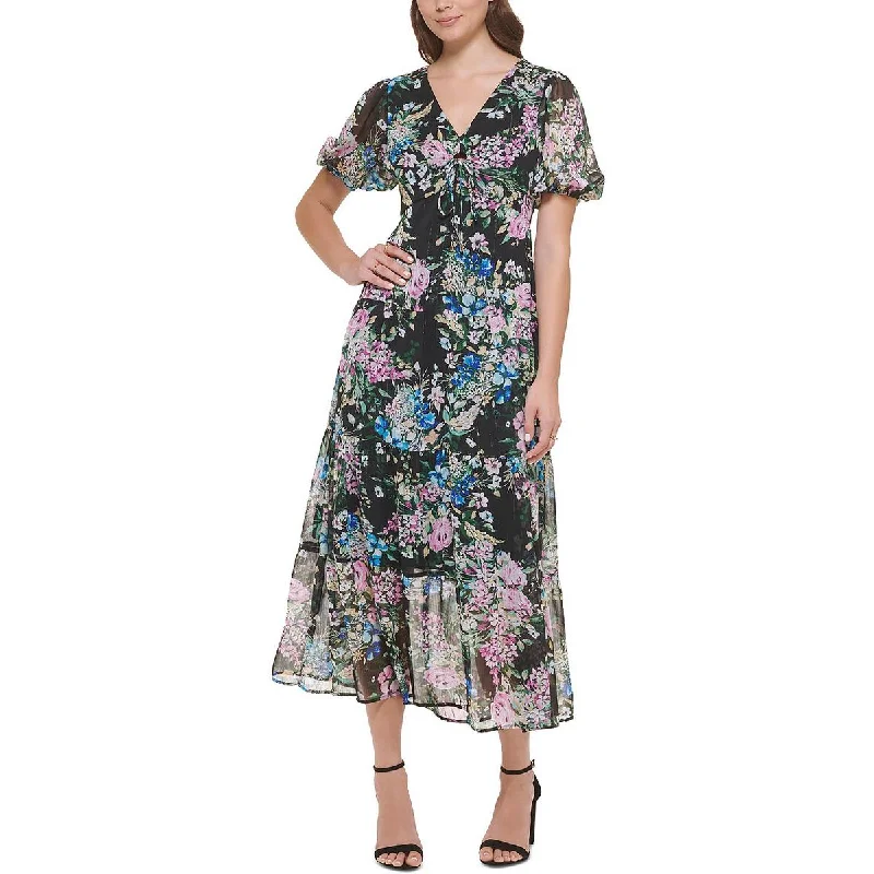 Price Meltdown Kensie Womens Metallic Long Maxi Dress