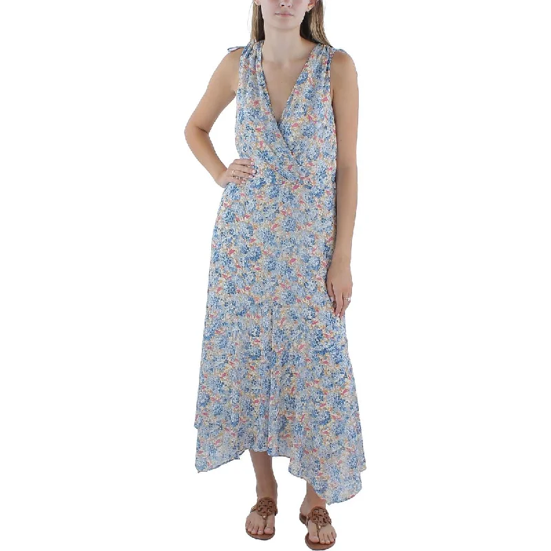 Lauren Ralph Lauren Womens Floral Print Chiffon Sundress