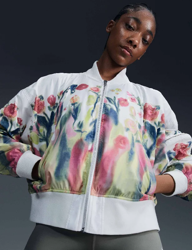 Deep Discounts Sportswear Artist Collection Bomber Jacket - Sail/Floral