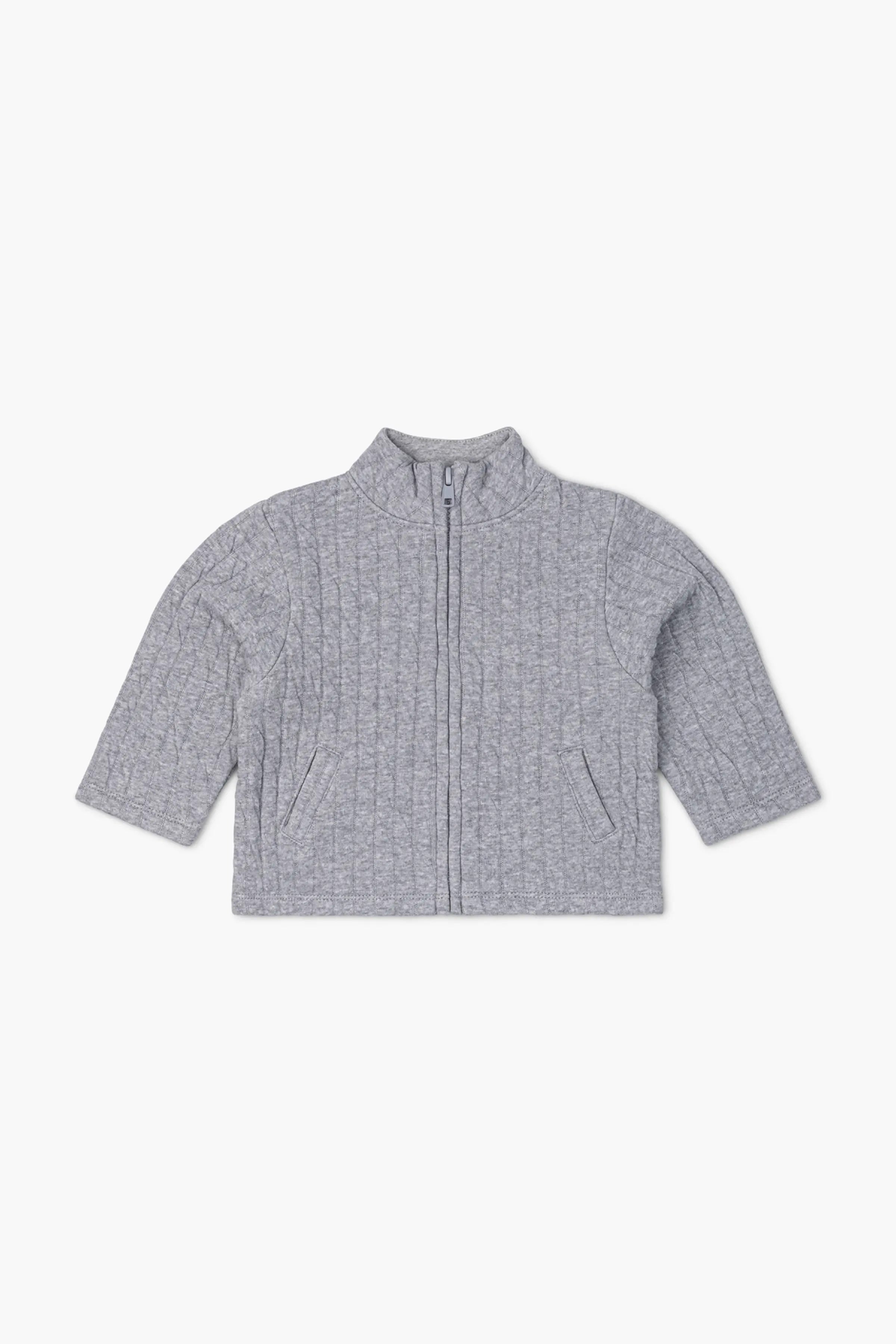Major Savings Quilted Jacket_Heather Grey