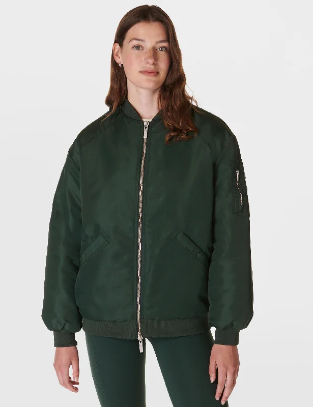 Final Markdown Cityscape Longline Bomber - Trek Green