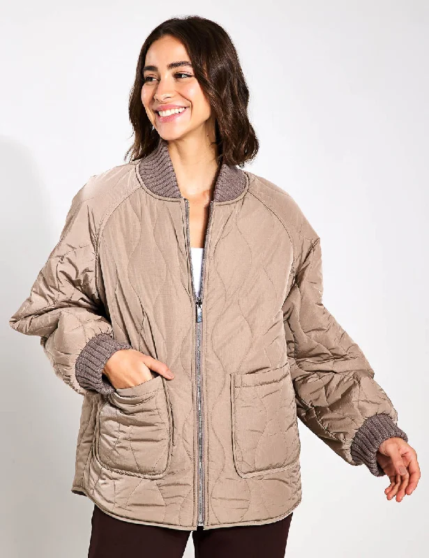 Can't Miss Reno Reversible Quilt Jacket - Fungi