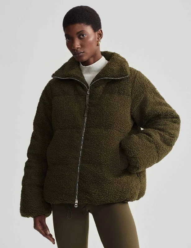 Limited Time Wilkins Sherpa Puffer Jacket - Dark Olive