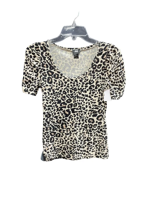 Bargain Prices Animal Print Top Short Sleeve H&m, Size Xs