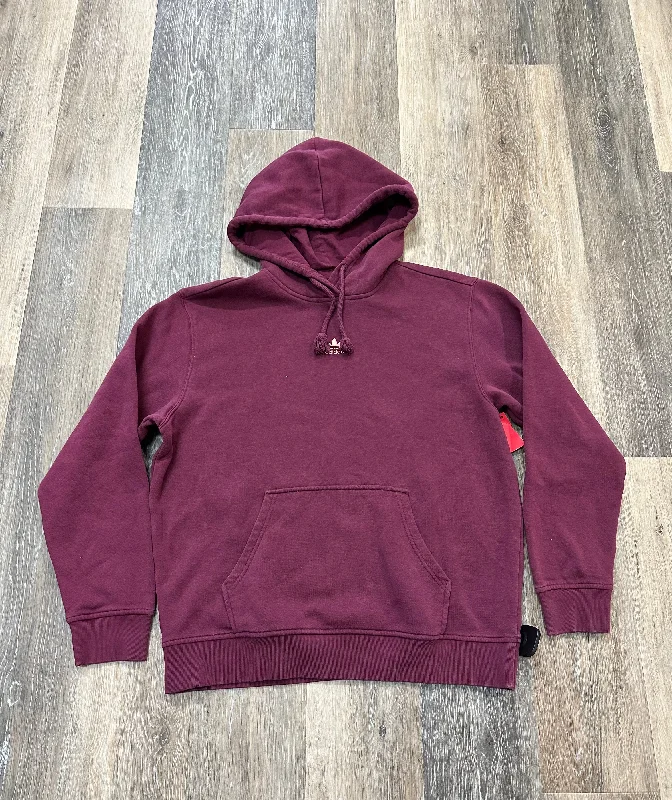 Reduced Prices Athletic Sweatshirt Hoodie By Adidas In Red, Size: M