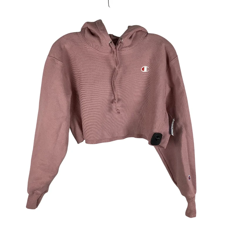 Referral Discount Athletic Sweatshirt Hoodie By Champion In Pink Size: Est. XS