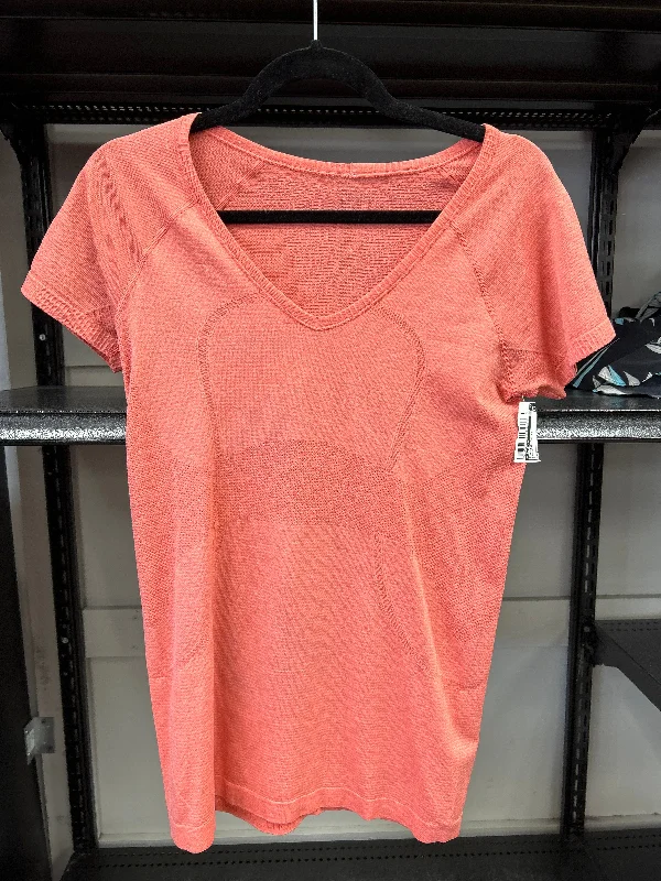 Exclusive Offers Athletic Top Short Sleeve By Lululemon In Orange, Size: 8