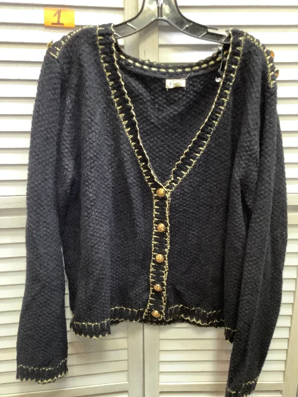 Savings Galore Black Gold Cardigan Pol, Size L