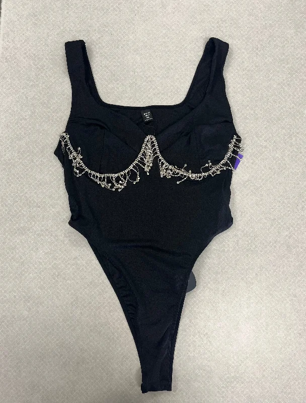 Deal Zone Black & Silver Bodysuit Shein, Size 2x