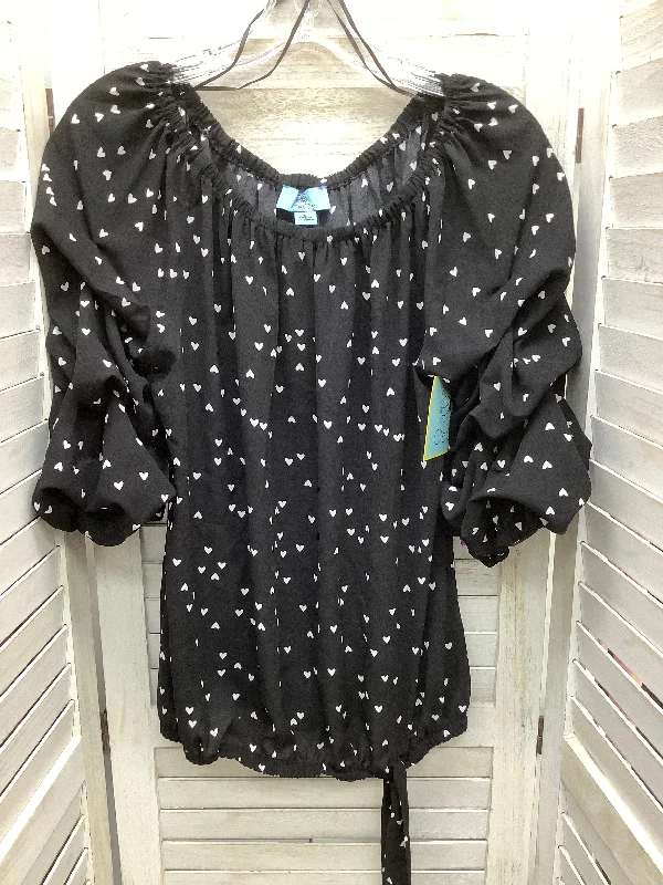 Big Savings Black Top Long Sleeve Cece, Size L