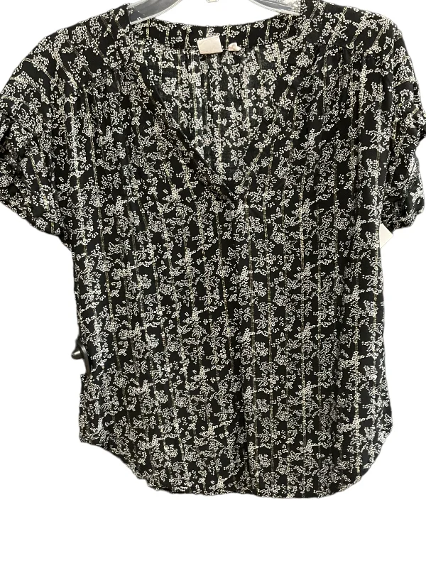 Super Savings Black White Top Short Sleeve Gap, Size Xs