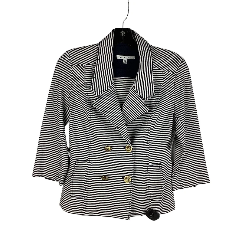 Blowout Sale Blazer By Cabi In Striped Pattern, Size: Xs