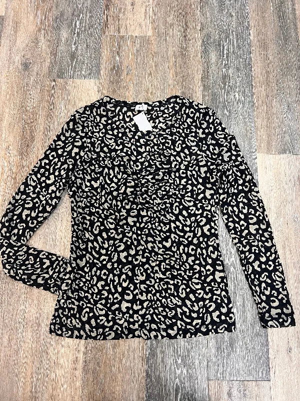 Early Access Blouse Long Sleeve By Cabi In Animal Print, Size: M