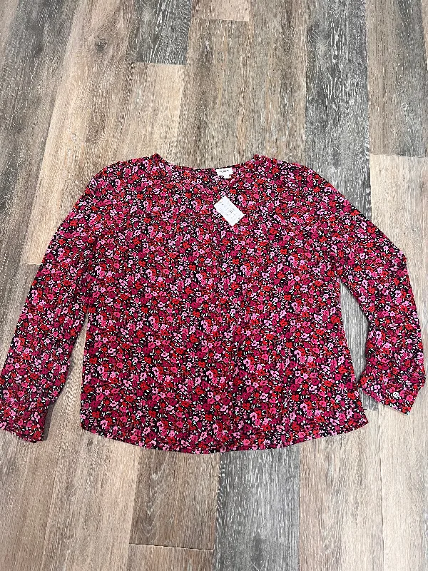 Special Savings Blouse Long Sleeve By J Crew In Pink, Size: L