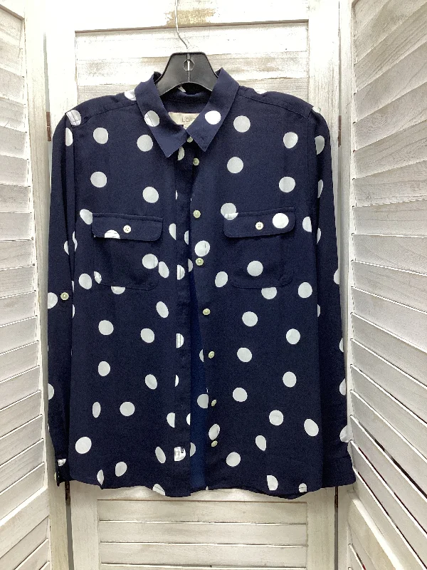 Factory Direct Sale Blouse Long Sleeve By Loft In Polkadot Pattern, Size: Mp