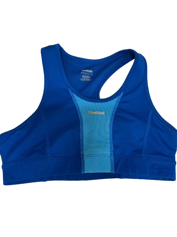 Super Bargain Blue Athletic Bra Reebok, Size M