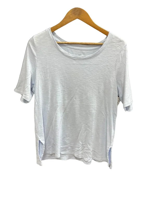 Customer Appreciation Sale Blue Top Short Sleeve Basic J. Jill, Size L