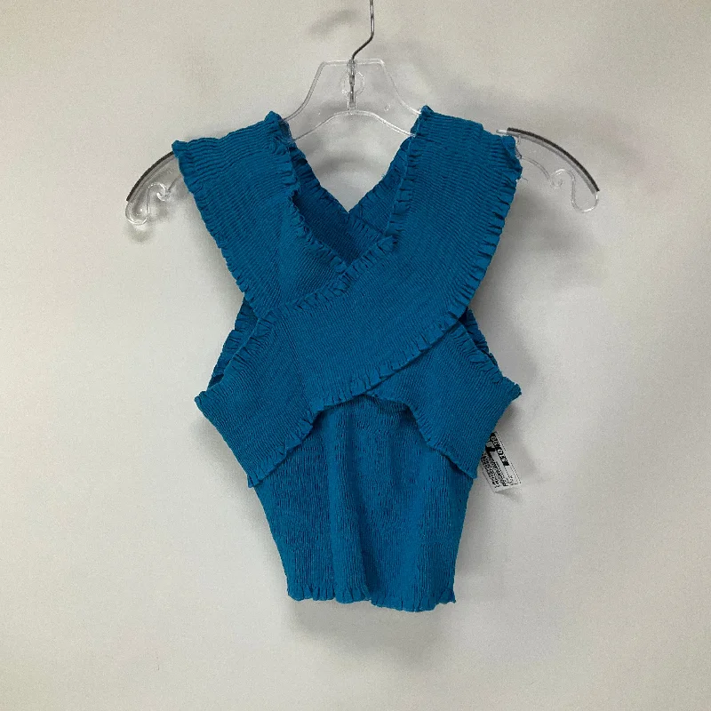 Hot Deal Blue Top Sleeveless Urban Outfitters, Size M