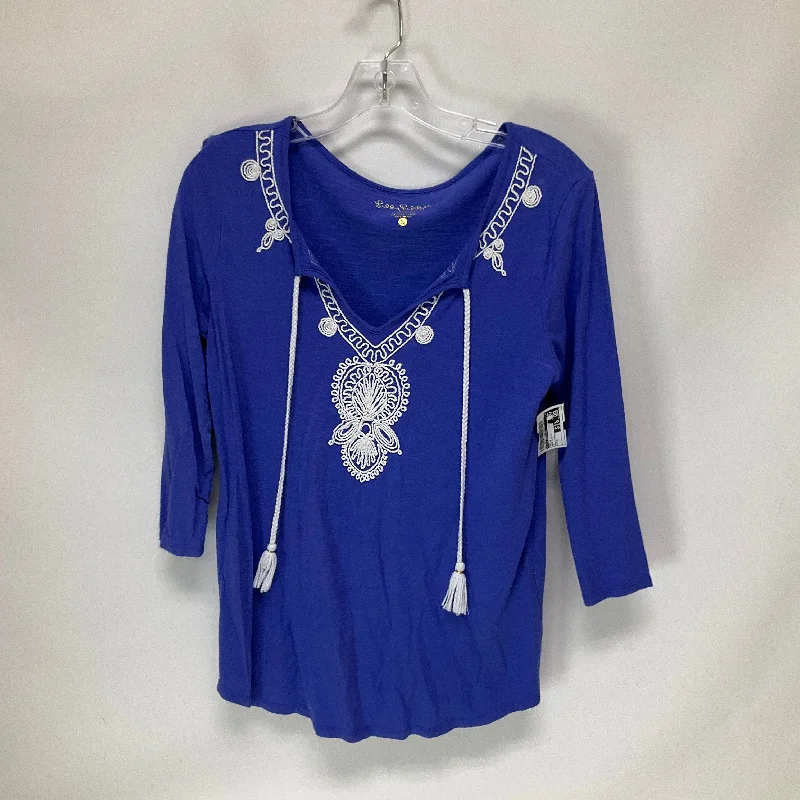 Friends and Family Sale Blue & White Top Long Sleeve Lilly Pulitzer, Size S