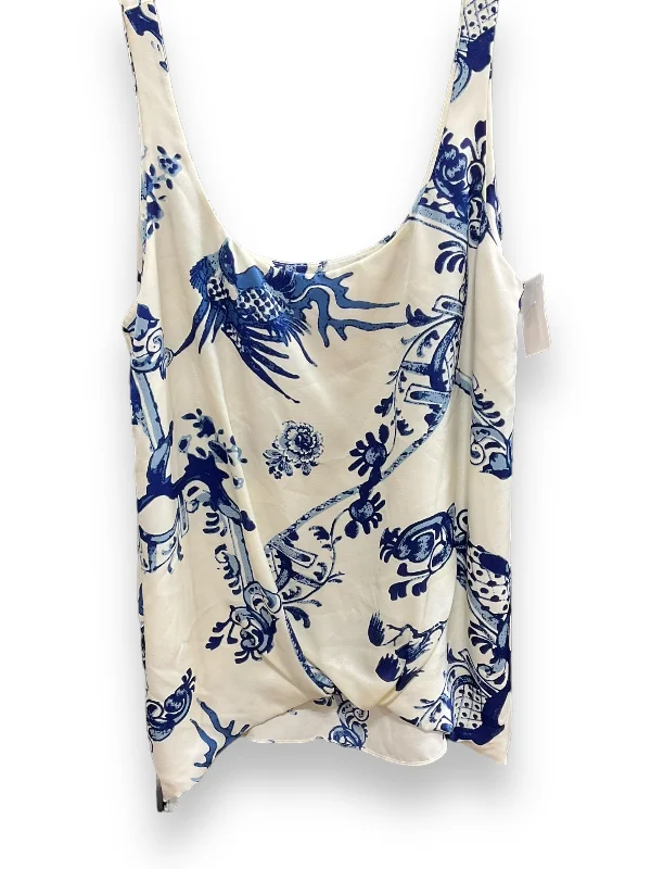 Markdowns Blue & White Top Sleeveless Basic Elizabeth And James, Size S