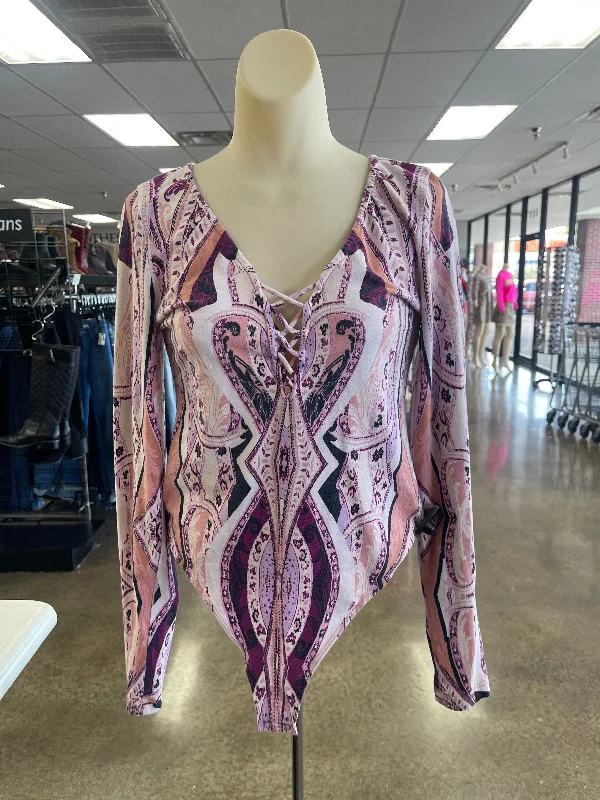 Epic Deals Bodysuit By Free People In Purple, Size: L