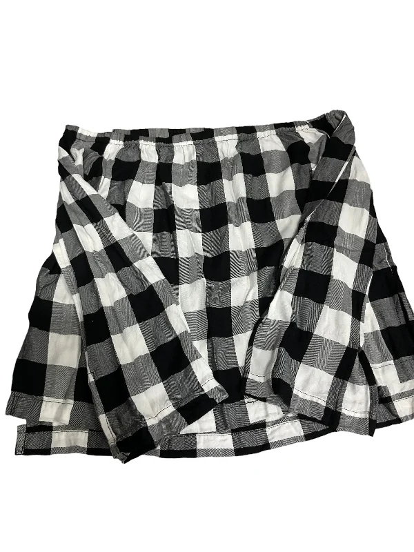 Today Only Checkered Pattern Top Long Sleeve Cloth & Stone, Size S