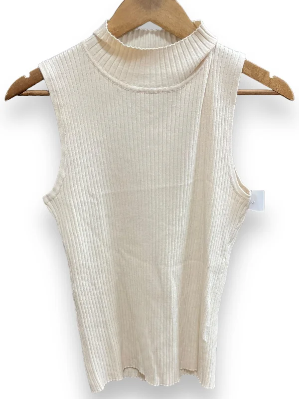 Seasonal Clearance Cream Top Sleeveless Basic Ophelia Roe, Size L