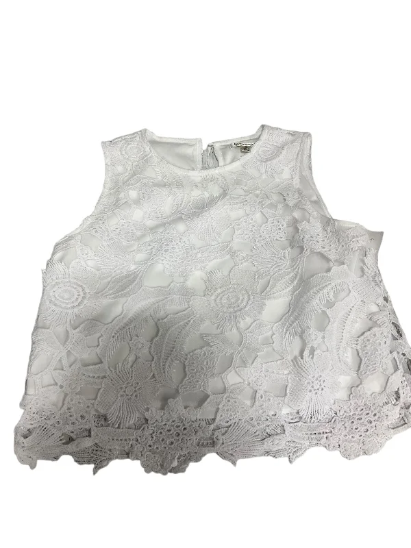 Price Blitz Cream Top Sleeveless Basic Versona, Size S