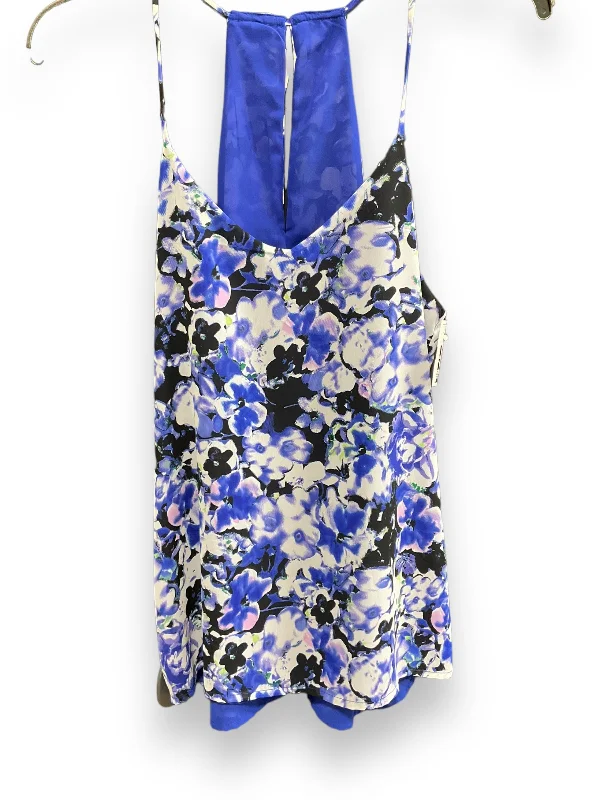 Instant Discount Floral Print Top Sleeveless Japna, Size S