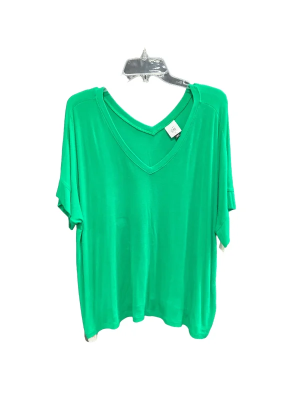 Savings Alert Green Top Short Sleeve Basic Cabi, Size M