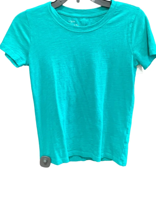 Exclusive Online Offer Green Top Short Sleeve J. Crew, Size Xxs