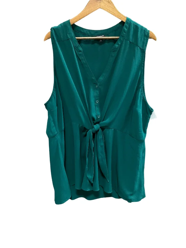 Deal Dash Green Top Sleeveless Torrid, Size 3