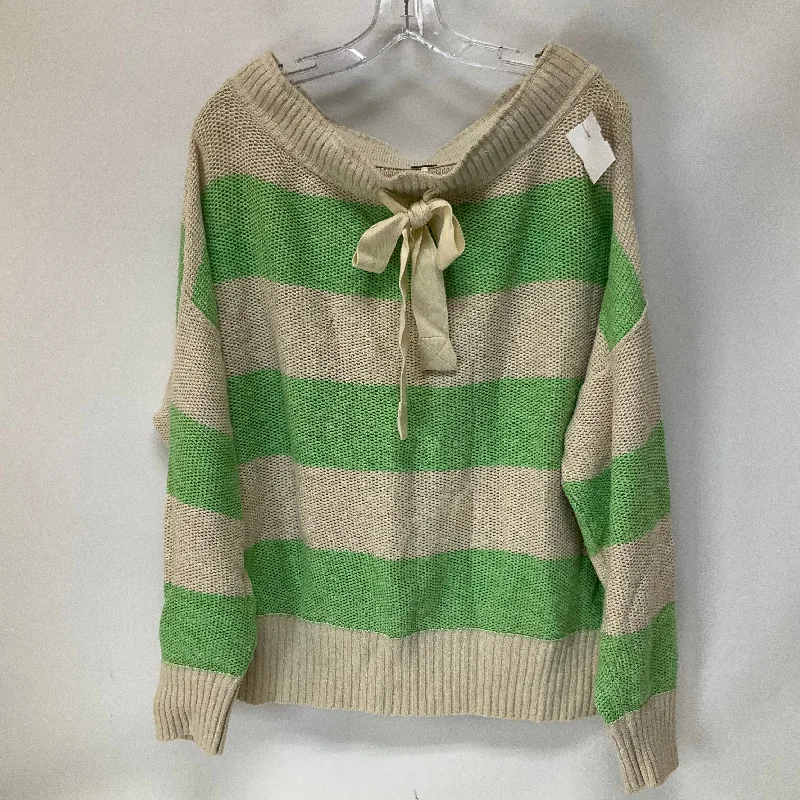 Lowest Price Green & White Sweater Free People, Size S