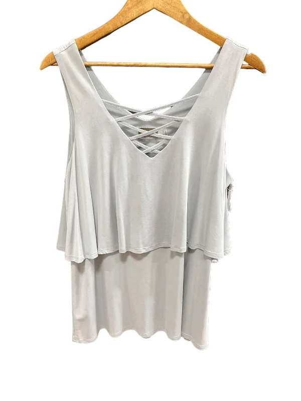Closeout Sale Grey Top Sleeveless Crosby, Size L