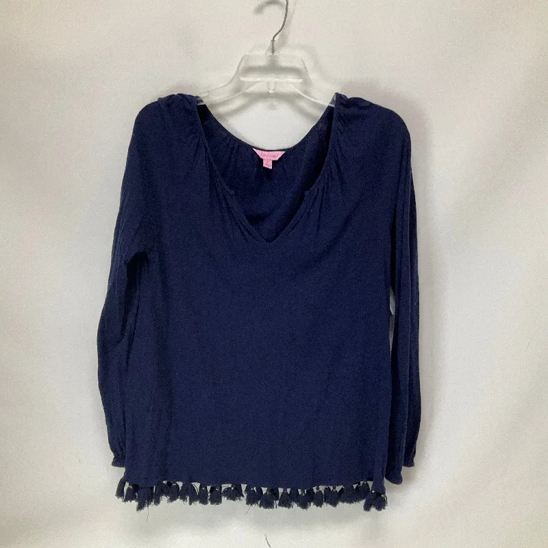 Inventory Reduction Navy Top Long Sleeve Lilly Pulitzer, Size S