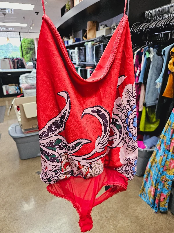 Price Drop Alert Red Bodysuit Free People, Size L