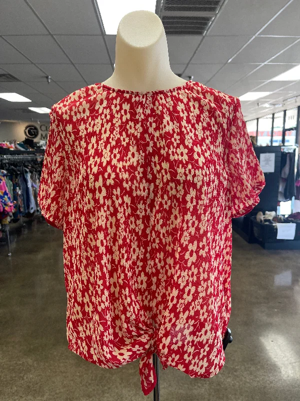 Price Rollback Red Top Short Sleeve Madewell, Size M