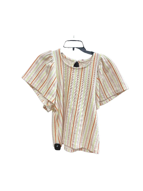 Crazy Savings Striped Pattern Top Short Sleeve Madewell, Size S