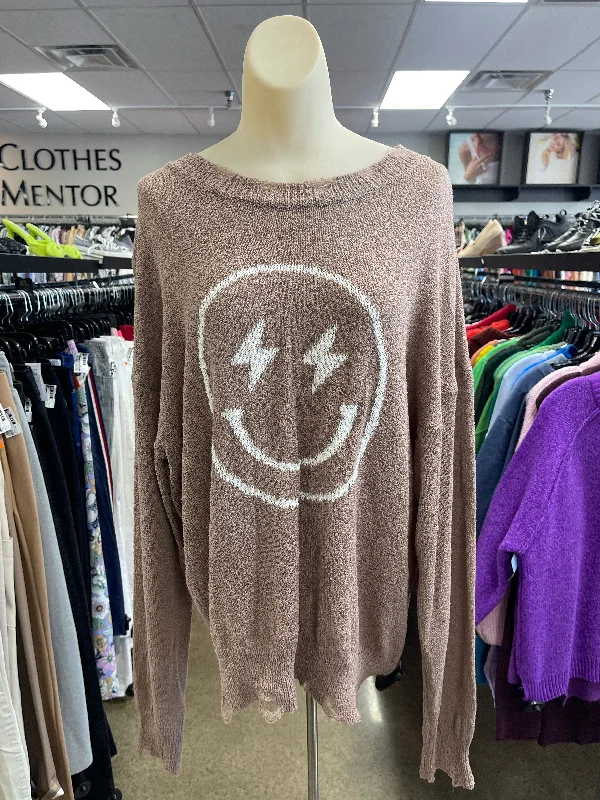 Limited Availability Sweater By Easel In Brown, Size: L