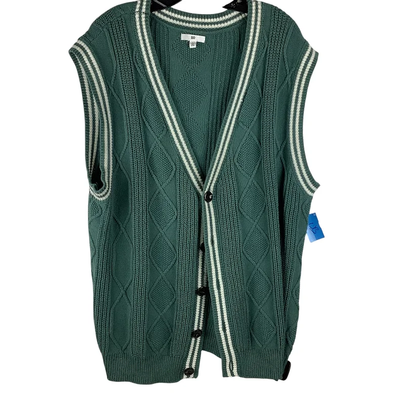 Quick Sale Sweater Cardigan By Bp In Green, Size: L