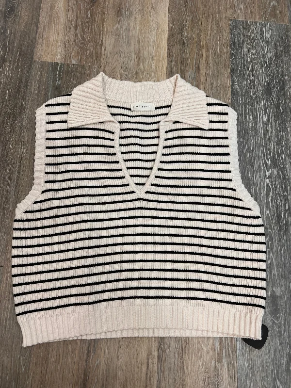 Blowout Sale Sweater Short Sleeve By By Together In Striped Pattern, Size: S