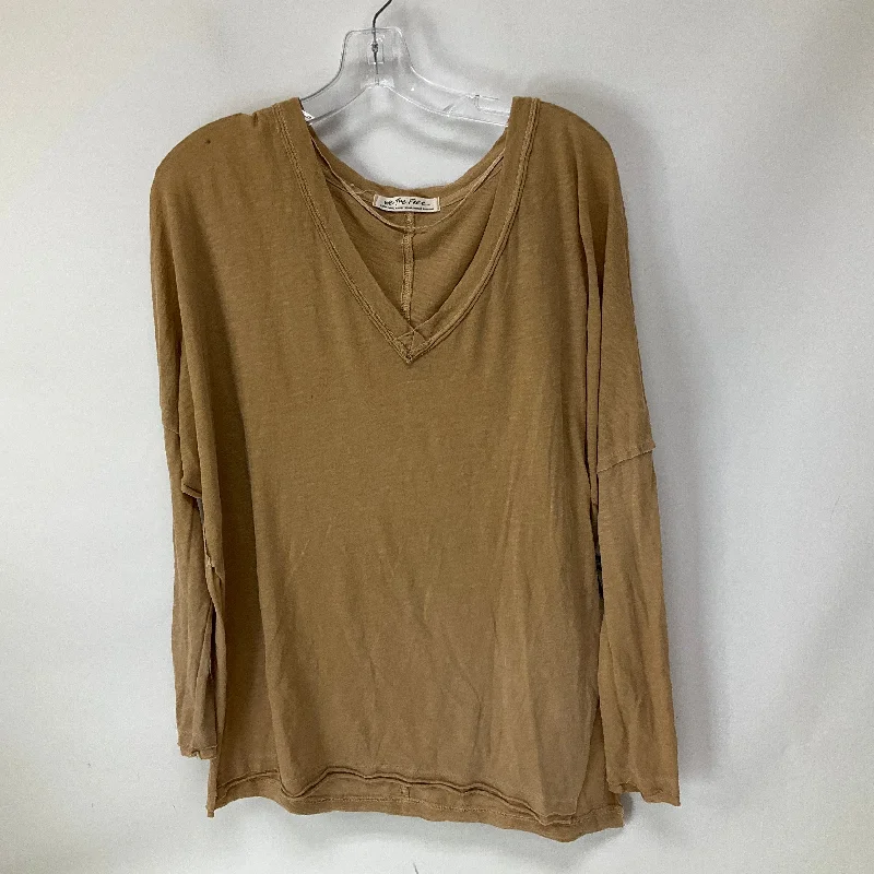 Markdown Madness Tan Top Long Sleeve We The Free, Size Xs