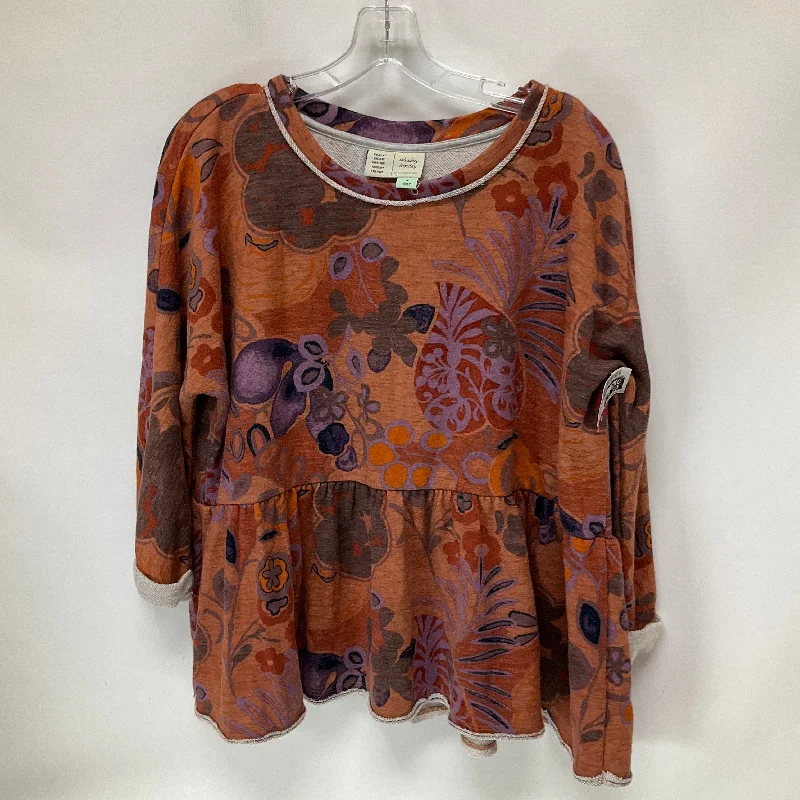 Price Reduction Top 3/4 Sleeve By Saturday/sunday In Brown, Size: M